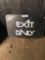 Exit Only Sign