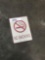 No smoking sign 8x6in metal
