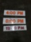 Qty of 3 4pm 8pm 12-10pm plastic signs