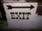 Exit Sign with Arrow