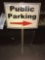 Public parking 2x4ft plastic sign