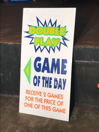 Double Play Game of The Day Sign