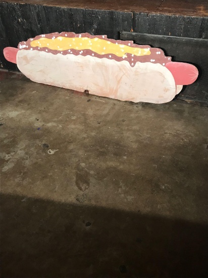 Wooden hot dog