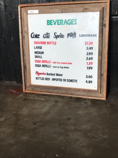 Soda Price Sign