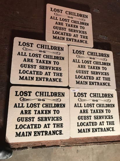 5 Lost Children Signs