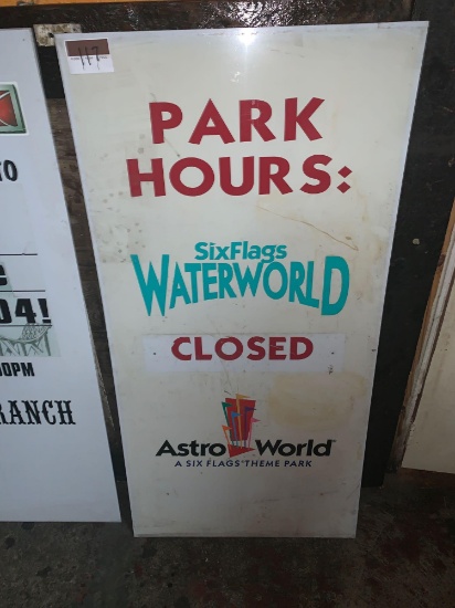 Park Hours Sign