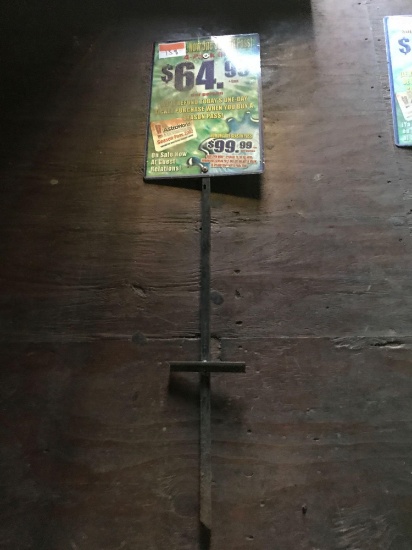 2002 AstroWorld Season Tickets Promotional Sign With Stand