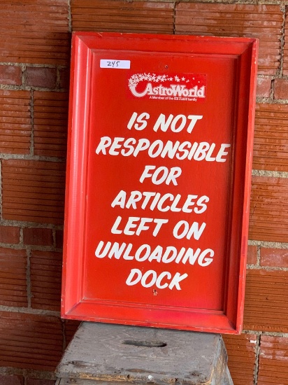 AstroWorld Not Responsible Sign