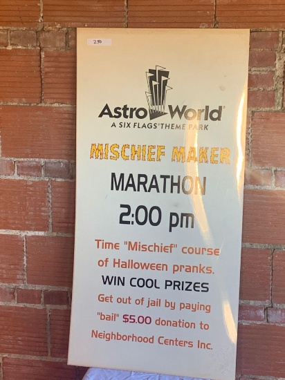 AstroWorld Mischief Maker Sign