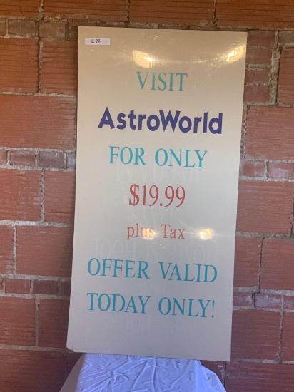 Visit AstroWorld $19.99 Sign