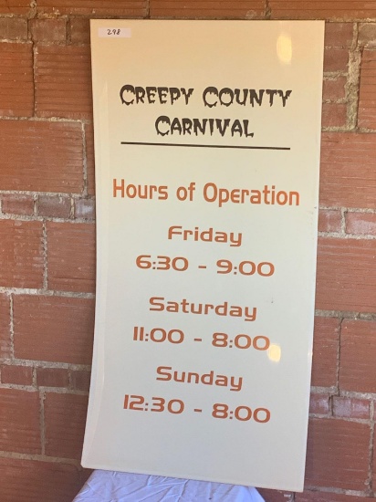 Creepy County Carnival Sign