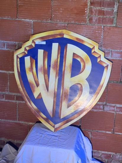Warner Brothers WB Wood Sign