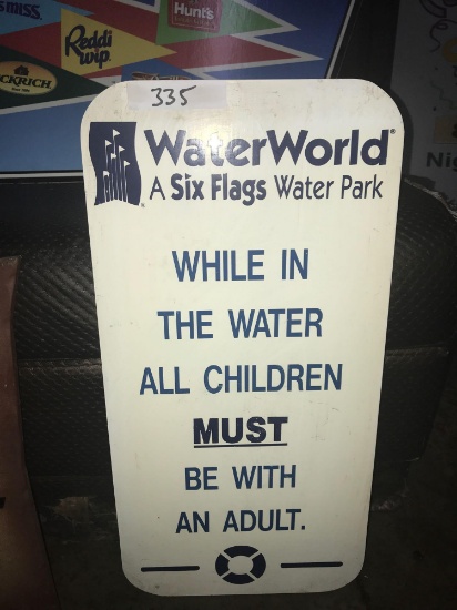 WaterWorld 1ft x 2ft wooden sign