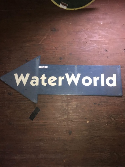 WaterWorld Arrow Sign