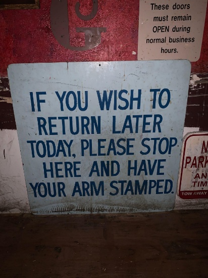 Arm Stamped Sign