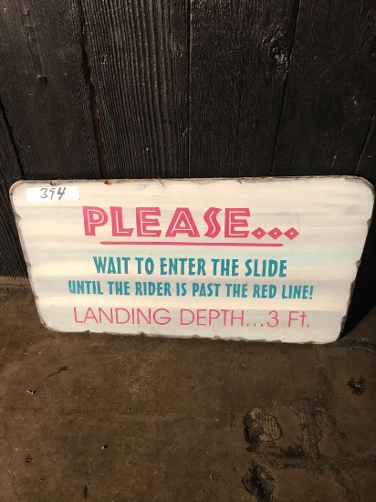 Wait To Enter the Slide Sign