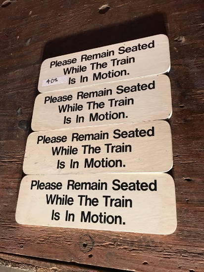 Please remain seated 5in x 1ft 4in wooden sign