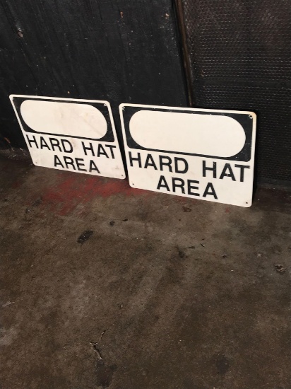2 Hard Hat Area Signs