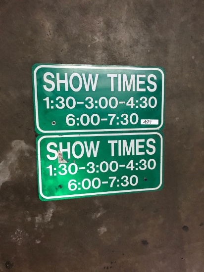 2 Show Times Signs