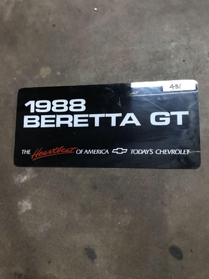 1988 Beretta GT Sign