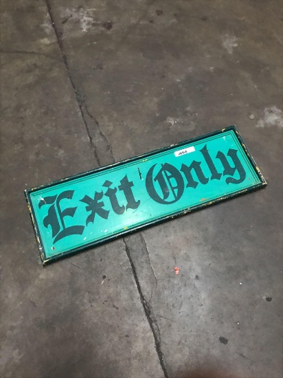 Exit only 1x3ft wooden sign