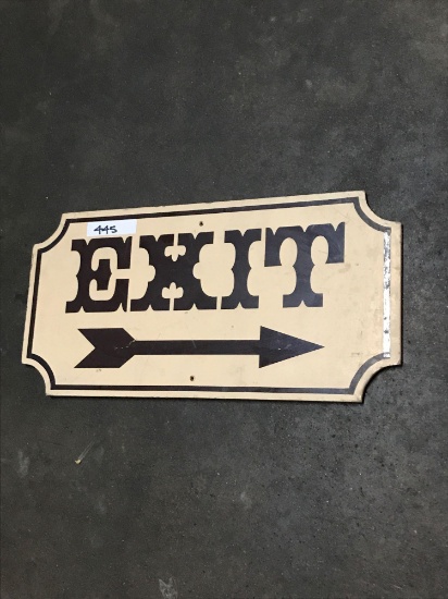 Exit sign 1x2ft wooden sign