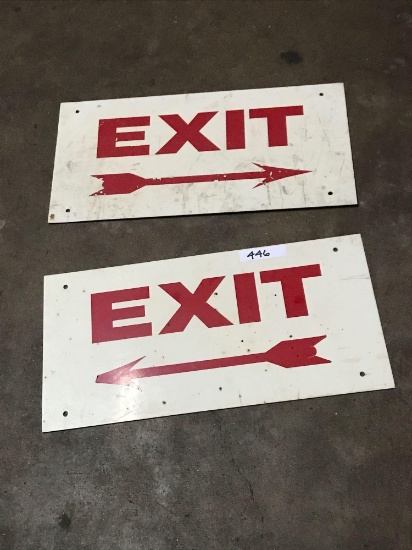 Qty of 2 Exit signs...1x2ft plastic