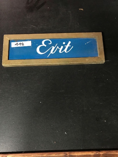 Exit sign 6in x 1ft 6in wooden