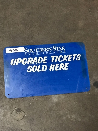 Southern star amphitheatre 10in x 1ft 4in plastic sign