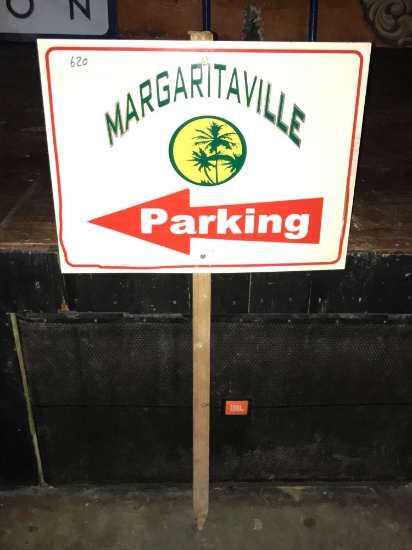 Margaritaville parking 2x4ft plastic sign