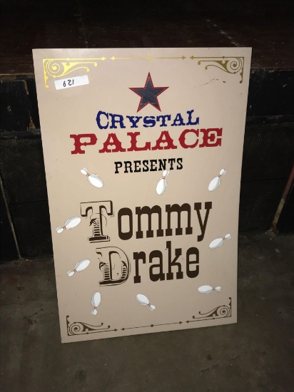 Crystal palace presents Tommy Drake 3x2ft plastic sign
