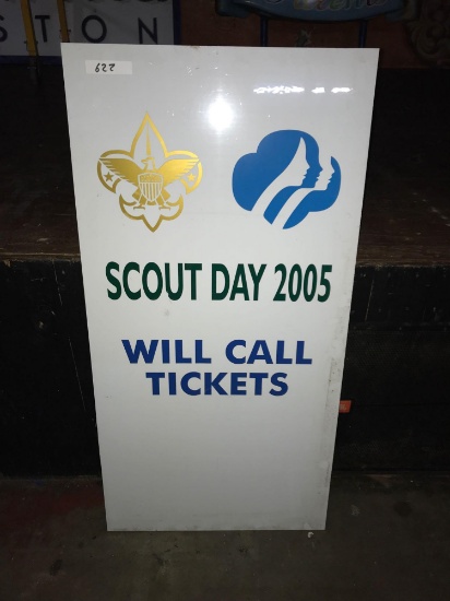 Scout day 2005 4x2ft plastic sign