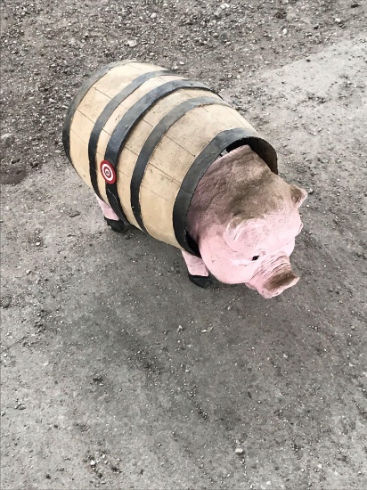 Pig in a barrel target practice
