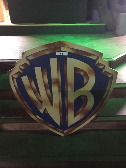 Warner Brothers wooden sign 3ft x 2ft 10 1/2in