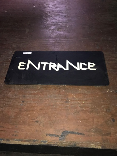 Virtuality Entrance 1ft 4in x 3ft wooden sign