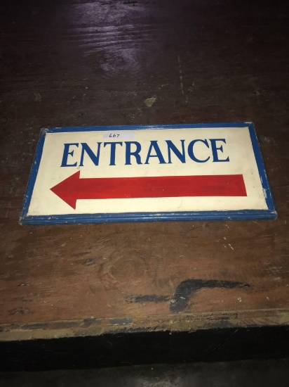 Entrance 1x2ft wooden sign