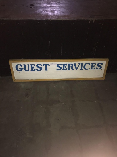 Guest services 1x4ft wooden sign