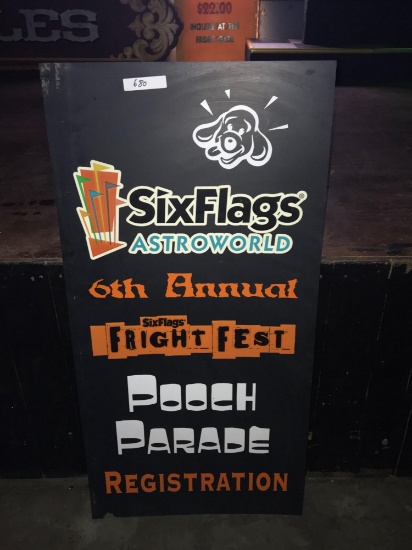 SixFlags AstroWorld 6th Annual Fright Fest sign
