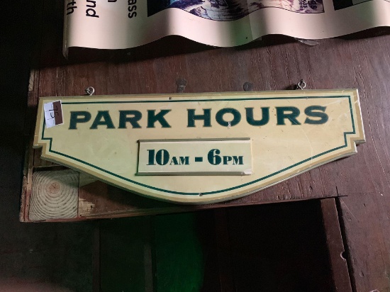 Park Hours Sign