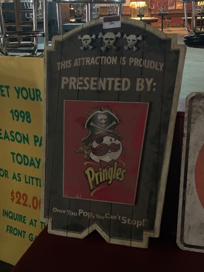 This Attraction Presented By Pringles Sign