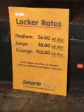Locker Rates price sign