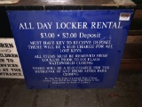 Locker Room Rental Sign