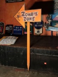 Zombie Zone Arrow Sign