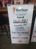 Six Flags Presents Sign