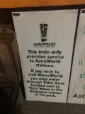 AstroWorld Train Instruction Sign
