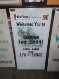 2004 AstroWorld College Fair Sign