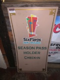 Six Flags Season Pass Holder Check-In Sign