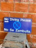 No Diving Sign