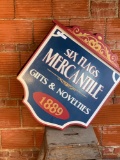 Six Flags Mercantile Gifts and Novelties Sign - 2 Sided