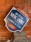 Six Flags Mercantile Gifts and Novelties Sign - 2 Sided